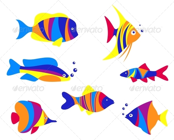 GraphicRiver Abstract colorful aquarium fishes 3910089 GraphicRiver Abstract colorful aquarium fishes 3910089