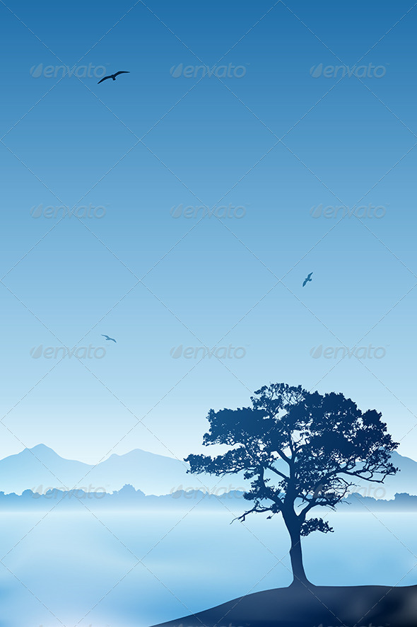 GraphicRiver Lone Tree 3910828 GraphicRiver Lone Tree 3910828