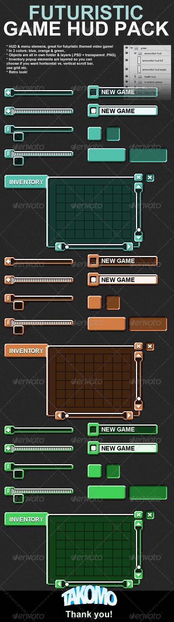GraphicRiver Futuristic Game HUD Menu Pack 3822761 GraphicRiver Futuristic Game HUD Menu Pack 3822761