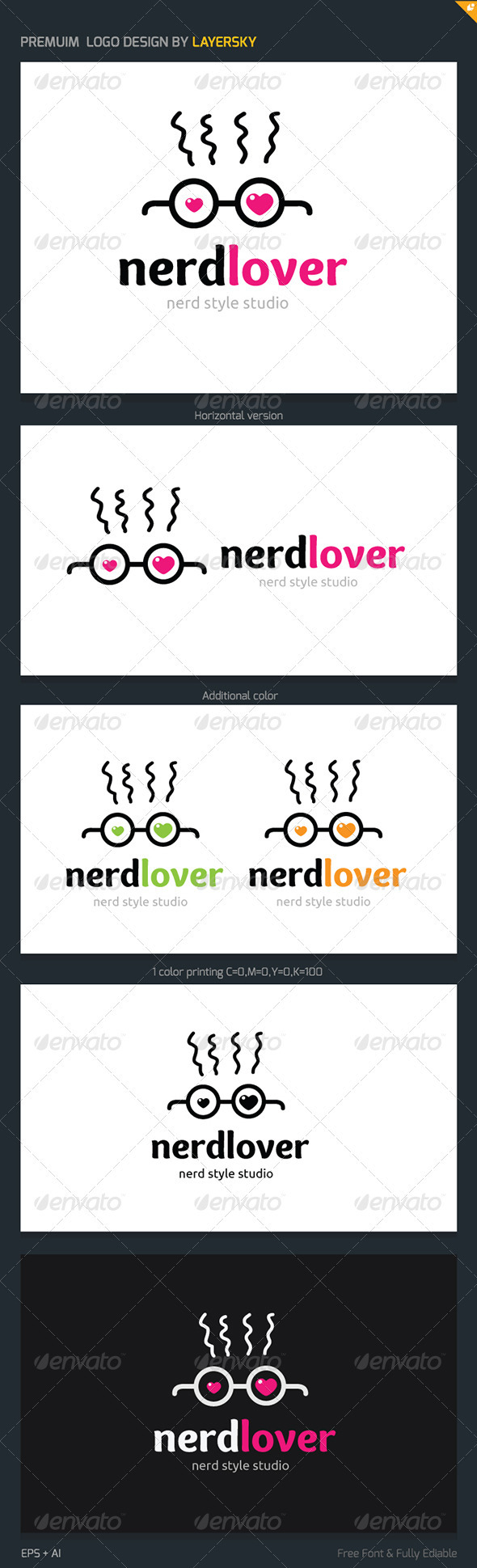 GraphicRiver Nerd Lover Logo 3802198 GraphicRiver Nerd Lover Logo 3802198
