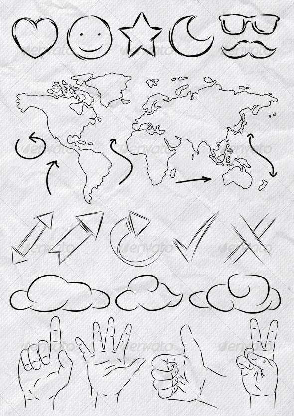GraphicRiver Vector Sketch Pack One 3916268 GraphicRiver Vector Sketch Pack One 3916268