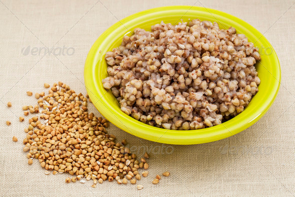 buckwheat kasha cooked - Stock Photo - Images