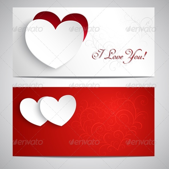 GraphicRiver Postcards with Hearts 3918407 GraphicRiver Postcards with Hearts 3918407