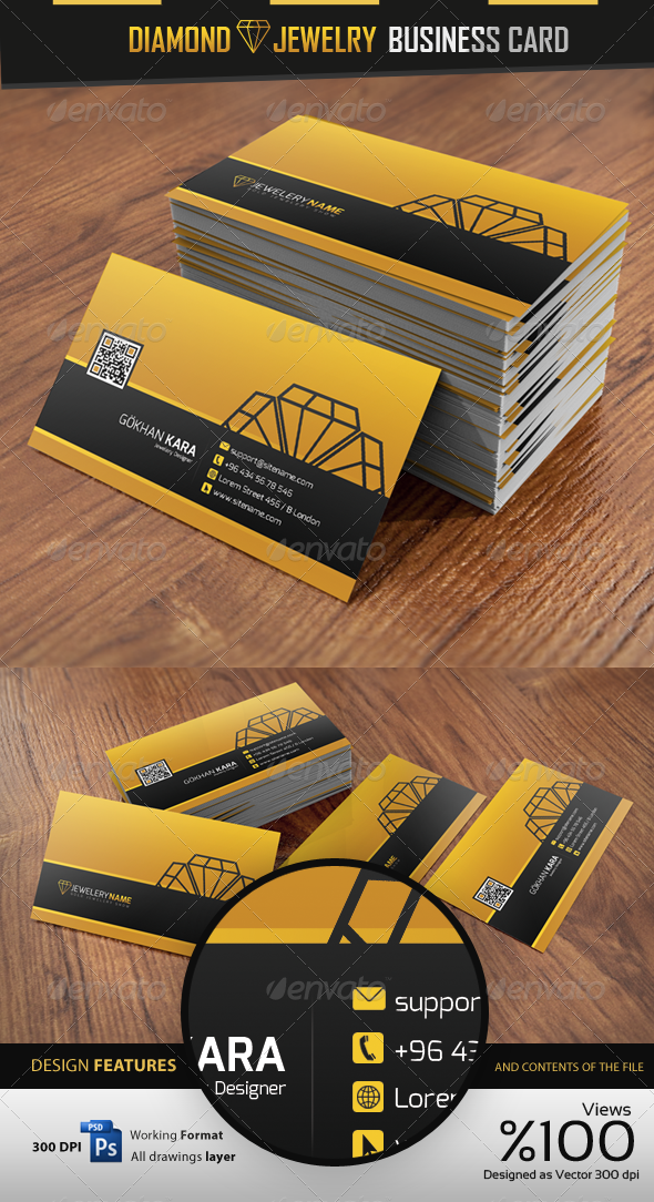 GraphicRiver Diamond Jewelry Business Card 3922927 GraphicRiver Diamond Jewelry Business Card 3922927