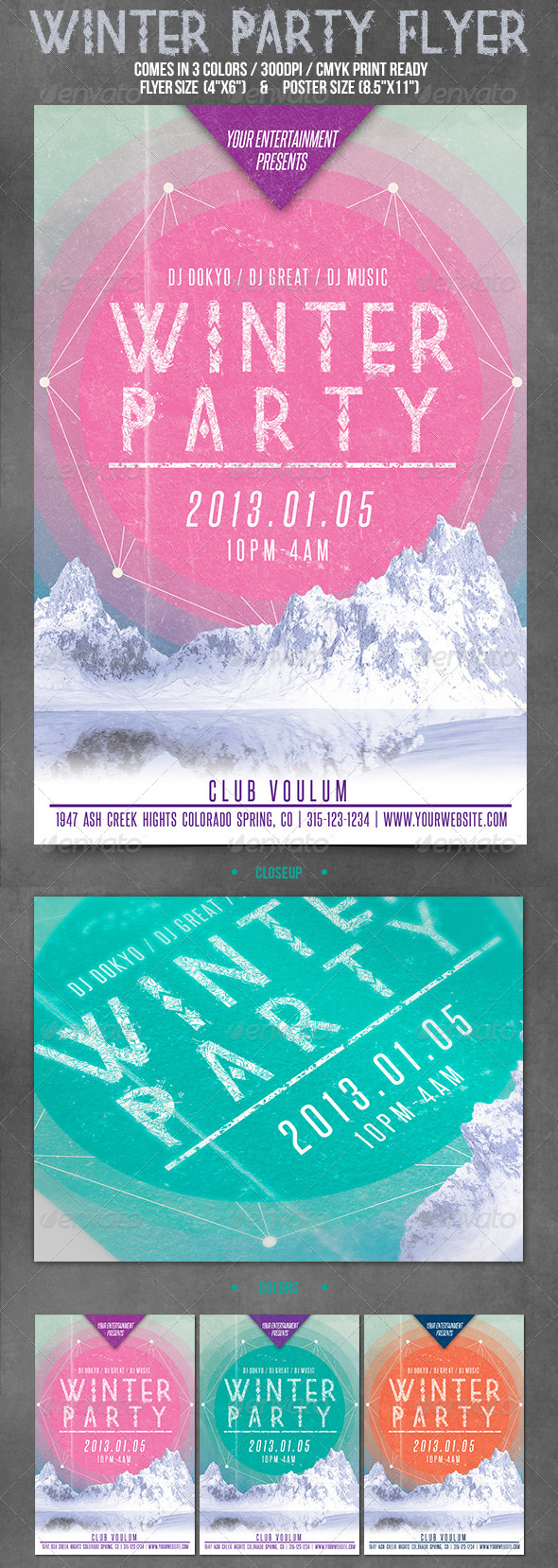 Winter Party Flyer - Clubs & Parties Events