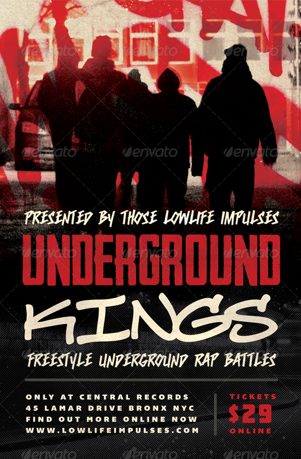 GraphicRiver Underground Kings Hip-Hop Flyer Template 3928355 GraphicRiver Underground Kings Hip-Hop Flyer Template 3928355