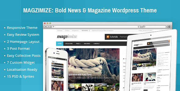 ThemeForest Magzimize Bold News & Magazine Wordpress Theme 3894397 ThemeForest Magzimize Bold News & Magazine Wordpress Theme 3894397
