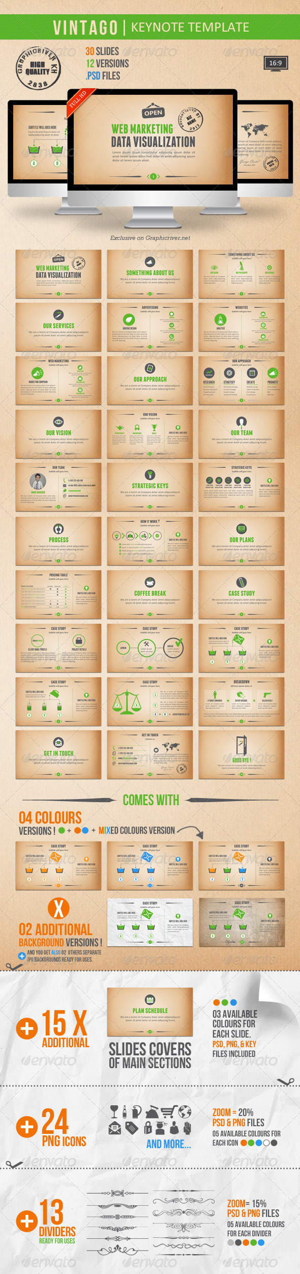 GraphicRiver Vintago Keynote Template 3847116 GraphicRiver Vintago Keynote Template 3847116
