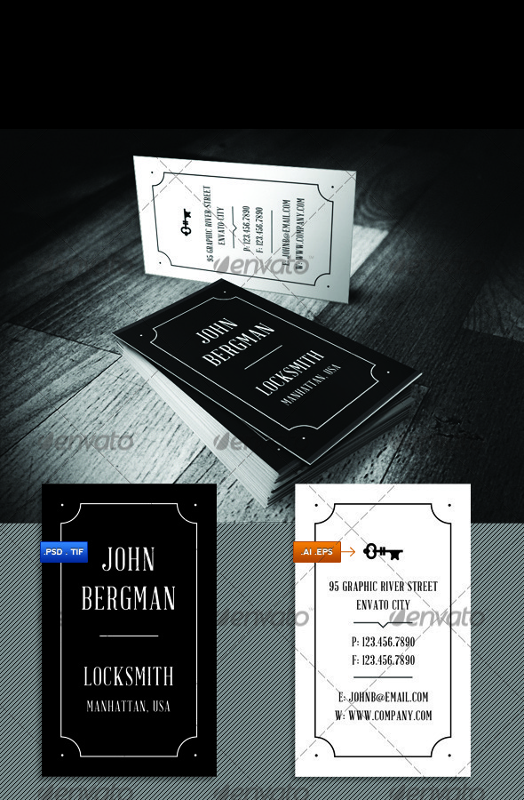 Locksmith Visit Card - Corporate Business Cards