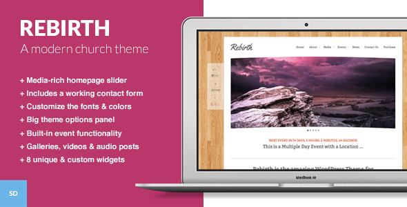 Rebirth - The WordPress Theme for Churches - Churches Nonprofit