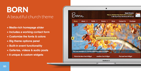Born - The WordPress Theme for Churches - Churches Nonprofit
