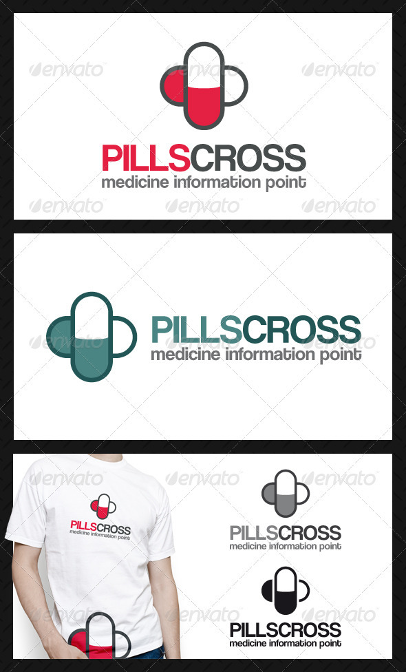 GraphicRiver Pills Cross Logo Template 3945616 GraphicRiver Pills Cross Logo Template 3945616