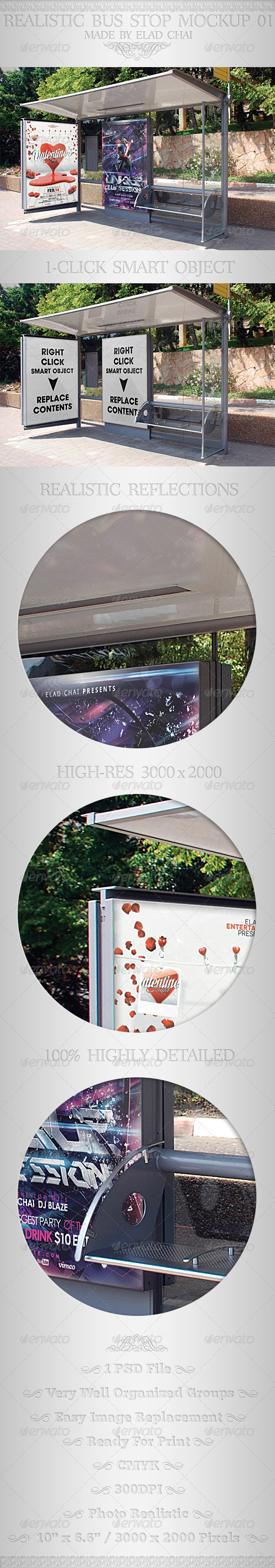 GraphicRiver Realistic Bus Stop Flyer Poster Mockup 01 3869556 GraphicRiver Realistic Bus Stop Flyer Poster Mockup 01 3869556