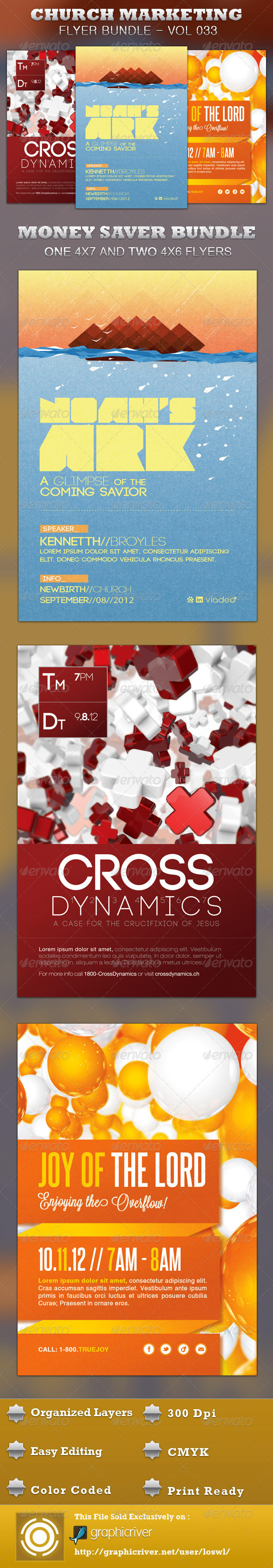 Church Marketing Flyer Bundle Vol 033 - Church Flyers