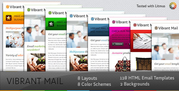 Vibrant Mail - Colorful Email Template with Layout Generator - Email Templates Marketing