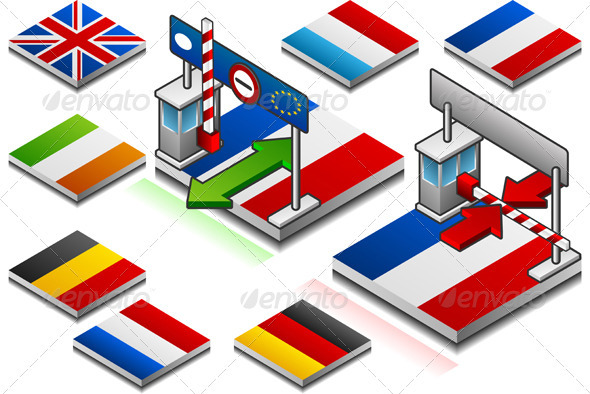 GraphicRiver Frontier Open and Closed on the Button Flag 3950788 GraphicRiver Frontier Open and Closed on the Button Flag 3950788