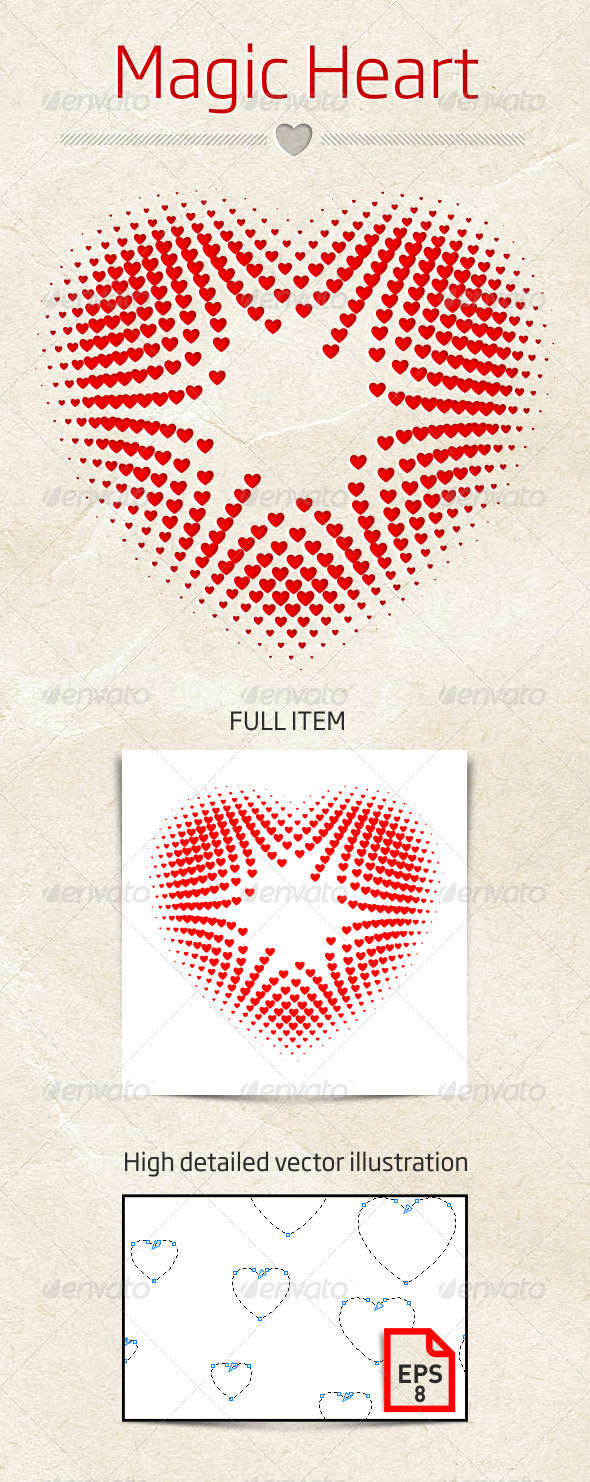 GraphicRiver Magic Heart Vector Illustration 3952368 GraphicRiver Magic Heart Vector Illustration 3952368