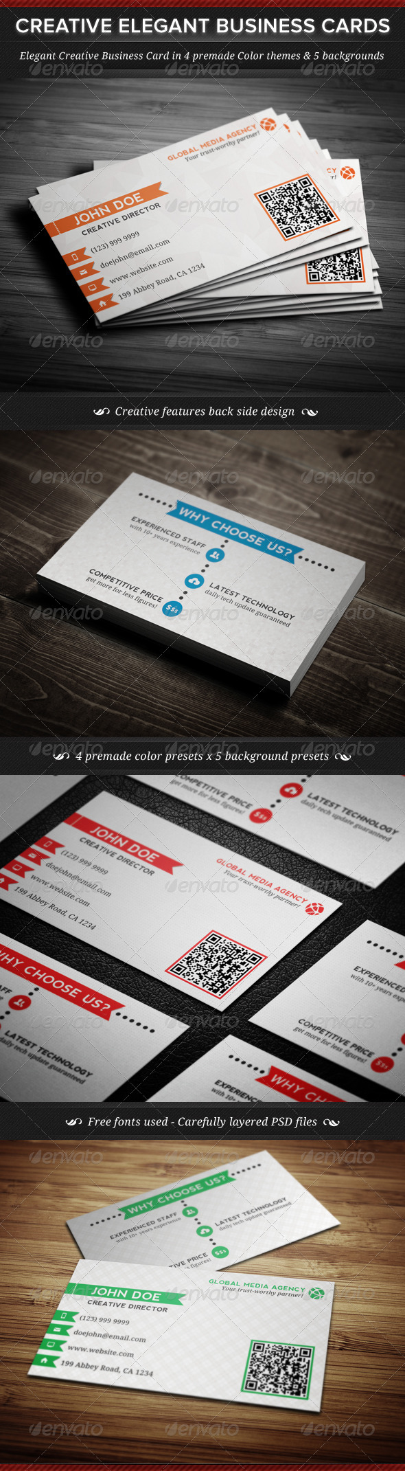 Elegant Creative Business Cards Template - Creative Business Cards