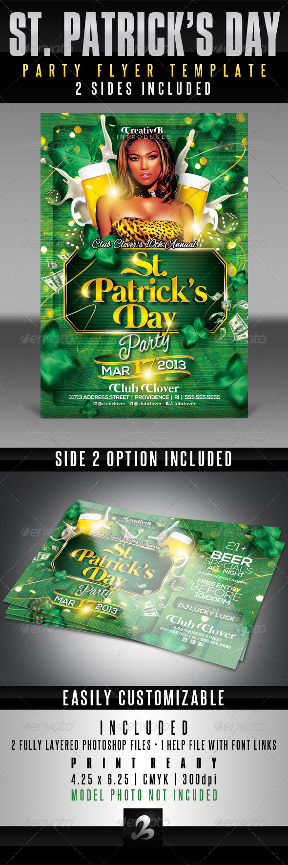 St. Patrick's Day Party Flyer Templates - Clubs & Parties Events