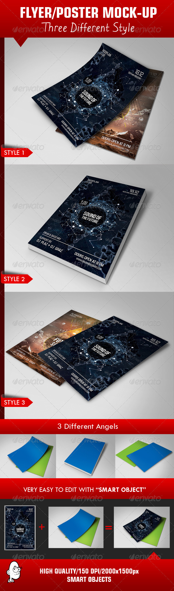 GraphicRiver Flyer Poster Mock-up Template 3962254 GraphicRiver Flyer Poster Mock-up Template 3962254