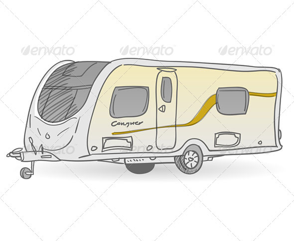 GraphicRiver Towing Caravan 3965468 GraphicRiver Towing Caravan 3965468
