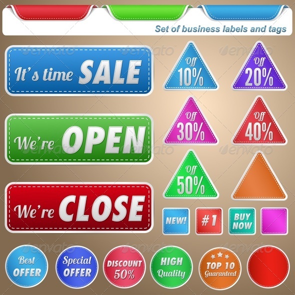 GraphicRiver Set of Business Labels and Tags 3970005 GraphicRiver Set of Business Labels and Tags 3970005