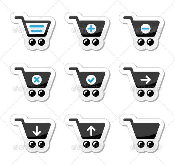 GraphicRiver Shopping cart vector icons set 3972254 GraphicRiver Shopping cart vector icons set 3972254