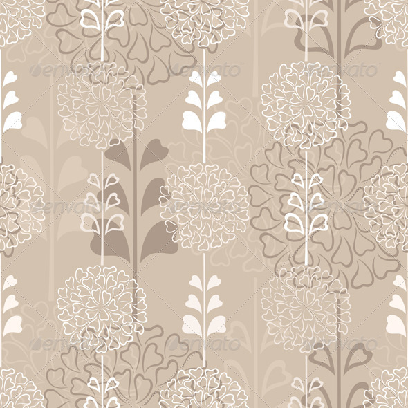 GraphicRiver Flower Decorative Seamless Background in Sepia 3909528 GraphicRiver Flower Decorative Seamless Background in Sepia 3909528
