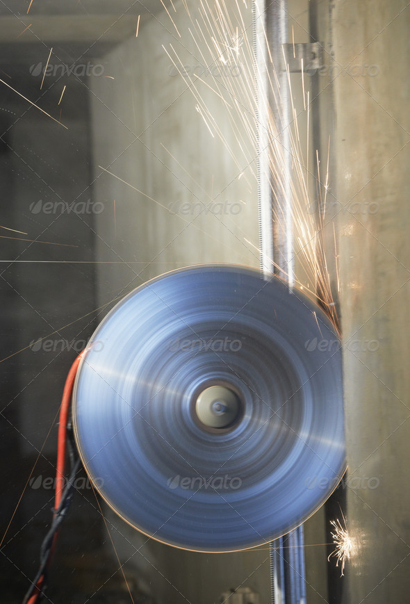 industrial demolition disc saw machine - Stock Photo - Images