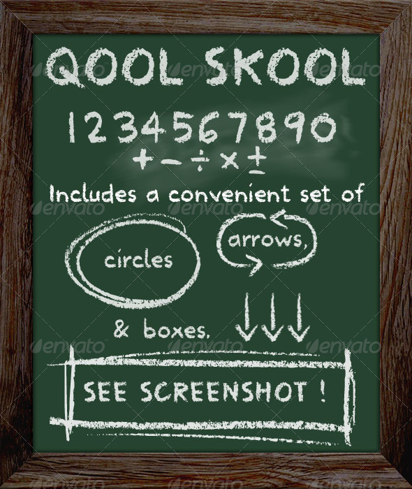 GraphicRiver School Type Lettering Chalkboard Font 3984991 GraphicRiver School Type Lettering Chalkboard Font 3984991