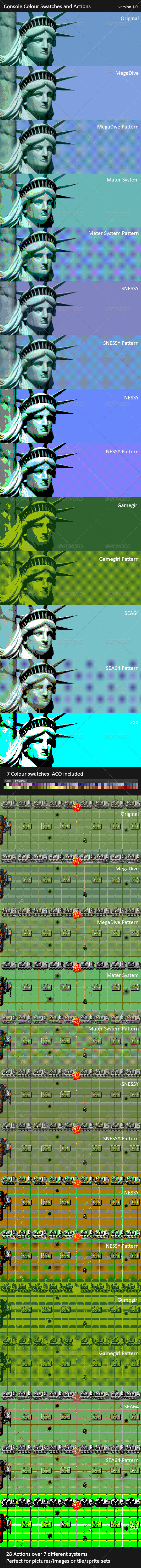 Console Colour Swatches and Actions - Photo Effects Actions