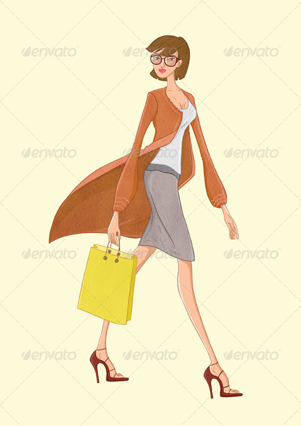 GraphicRiver Shopping Lady Or Fashion Lady 3987669 GraphicRiver Shopping Lady Or Fashion Lady 3987669