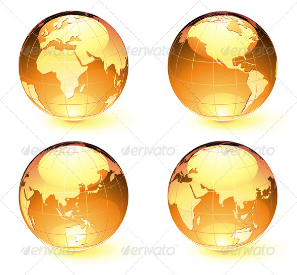 GraphicRiver Glossy Earth Map Globes 3993107 GraphicRiver Glossy Earth Map Globes 3993107