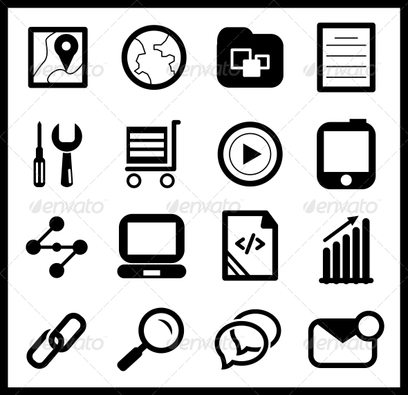 GraphicRiver Black web icon set 4006296 GraphicRiver Black web icon set 4006296