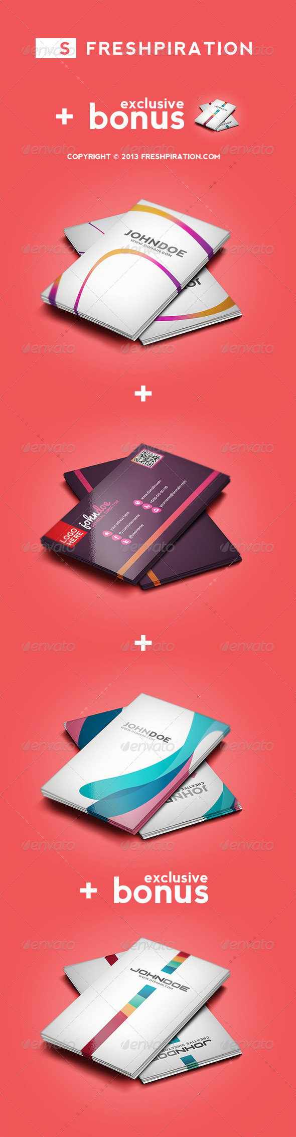 GraphicRiver 4 Colorful Business Cards Pack 1 Exclusive Bonus 4008993 GraphicRiver 4 Colorful Business Cards Pack 1 Exclusive Bonus 4008993