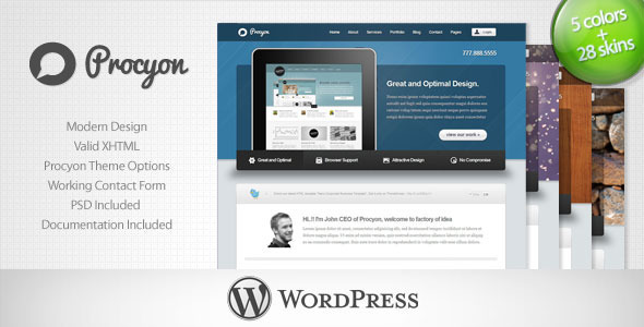 Procyon - Corporate Business Wordpress Theme 6 - Corporate WordPress