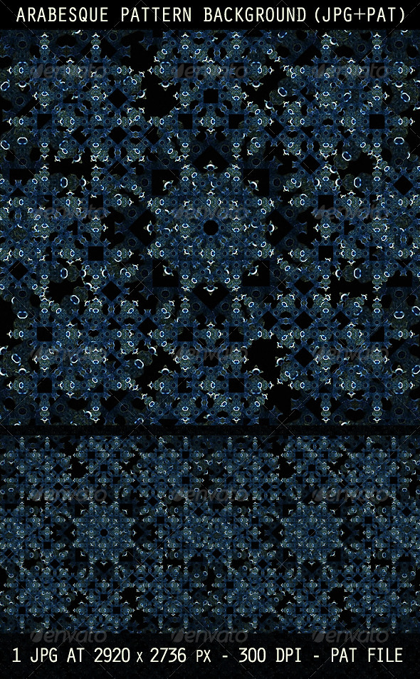 Arabesque Pattern Background - Artistic Textures / Fills / Patterns