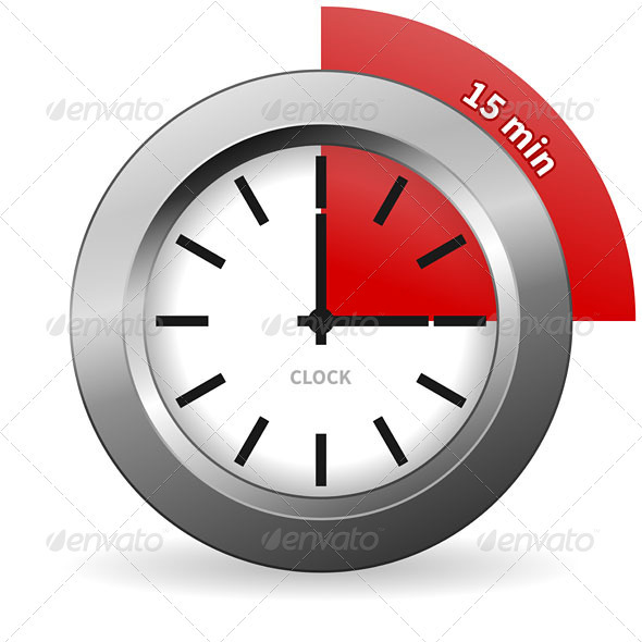 GraphicRiver Clock 15 Minutes To Go 4011842 GraphicRiver Clock 15 Minutes To Go 4011842