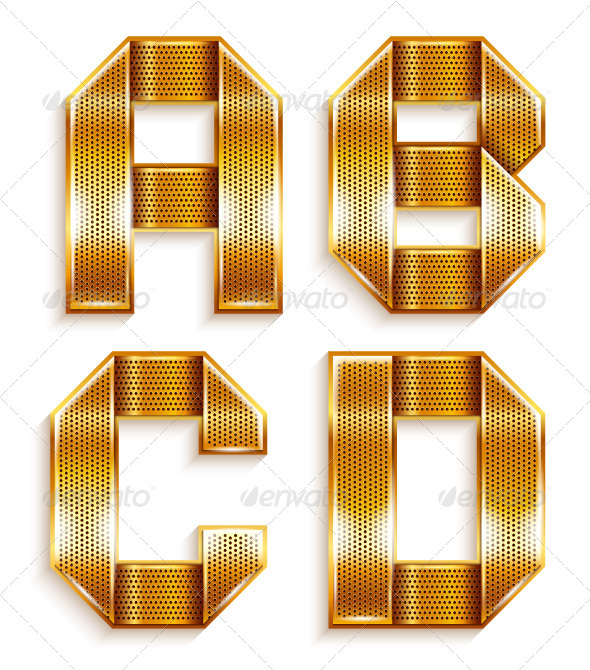 GraphicRiver Roman Alphabet Folded From A Metallic Gold Ribbon 4016045 GraphicRiver Roman Alphabet Folded From A Metallic Gold Ribbon 4016045