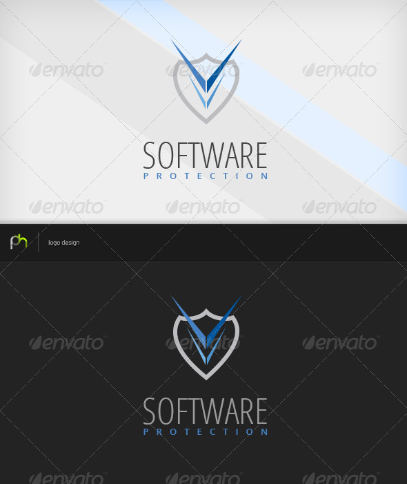 Software Protection Logo - Vector Abstract