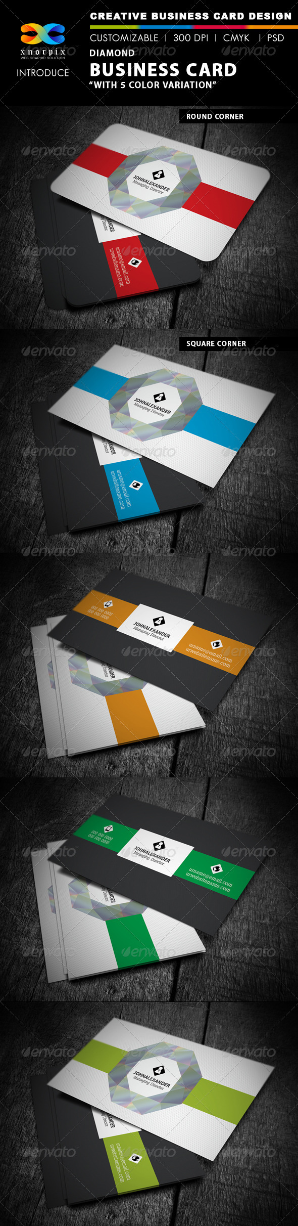 GraphicRiver Diamond Business Card 4017851 GraphicRiver Diamond Business Card 4017851
