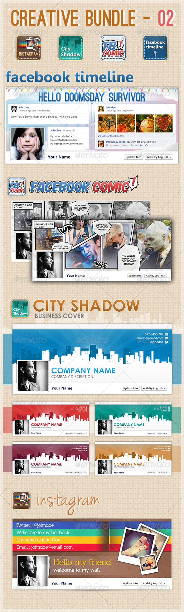 GraphicRiver Creative FB Timeline Bundle 02 4023638 GraphicRiver Creative FB Timeline Bundle 02 4023638