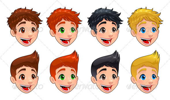 GraphicRiver Faces of boys 4023649 GraphicRiver Faces of boys 4023649