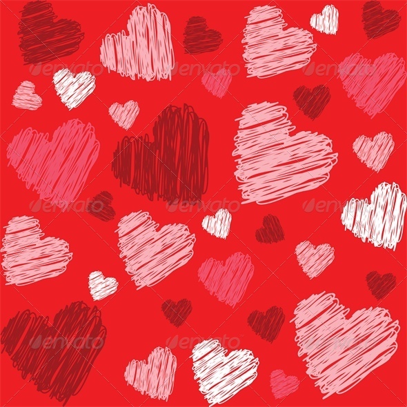 GraphicRiver Background with doodle hearts 4024189 GraphicRiver Background with doodle hearts 4024189