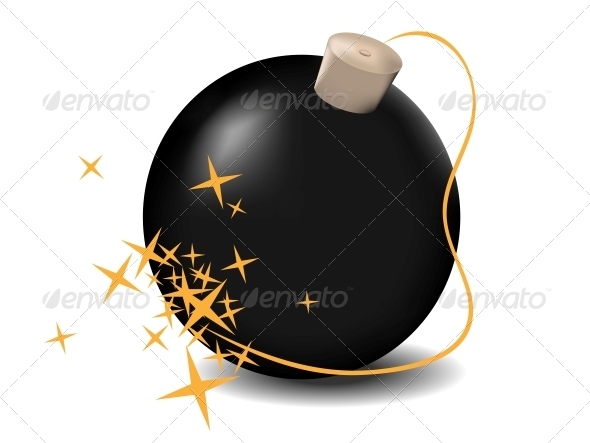 GraphicRiver Vector Black Bomb 4025386 GraphicRiver Vector Black Bomb 4025386