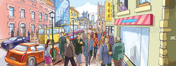 Street Crowd - People Characters