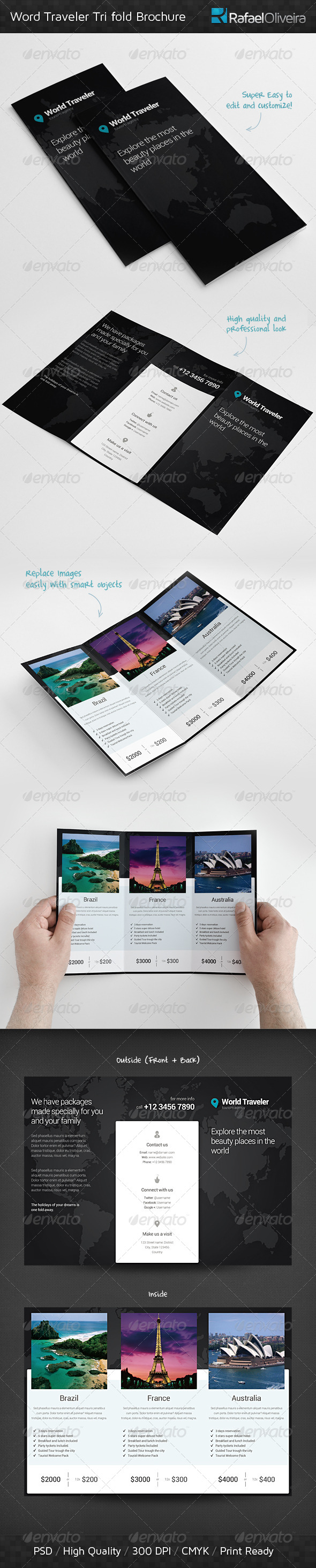 World Traveler Tri Fold Brochure - Corporate Brochures