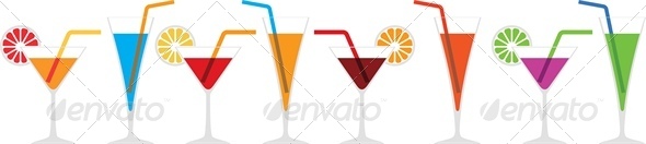 GraphicRiver Seamless Horizontal Border of Various Cocktails 4042749 GraphicRiver Seamless Horizontal Border of Various Cocktails 4042749