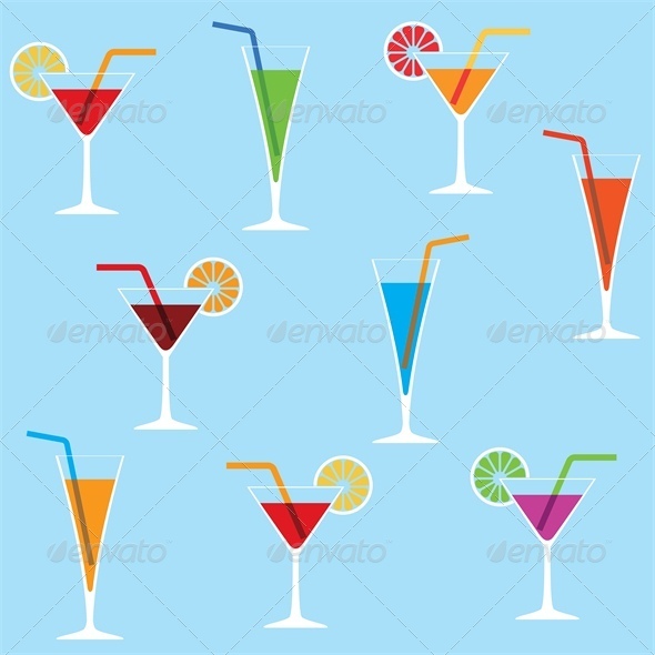 GraphicRiver Seamless Background with Cocktails 4042751 GraphicRiver Seamless Background with Cocktails 4042751