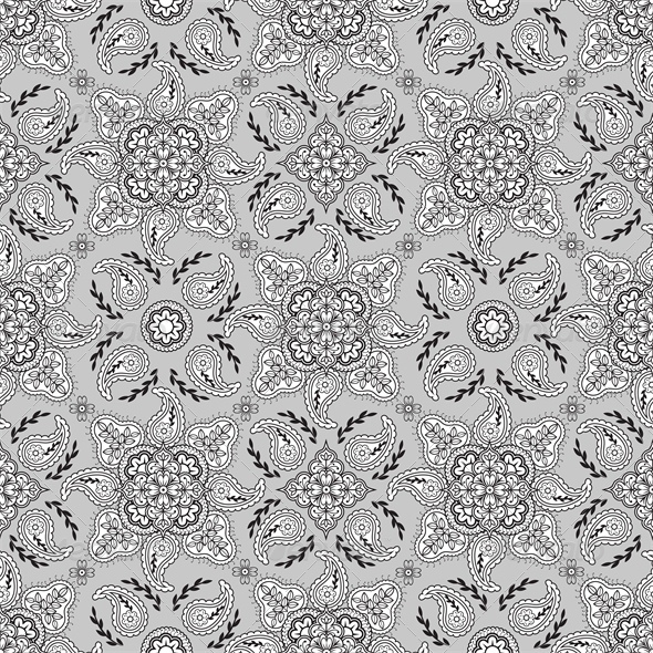 GraphicRiver Seamless Gray Paisley Pattern 4043148 GraphicRiver Seamless Gray Paisley Pattern 4043148